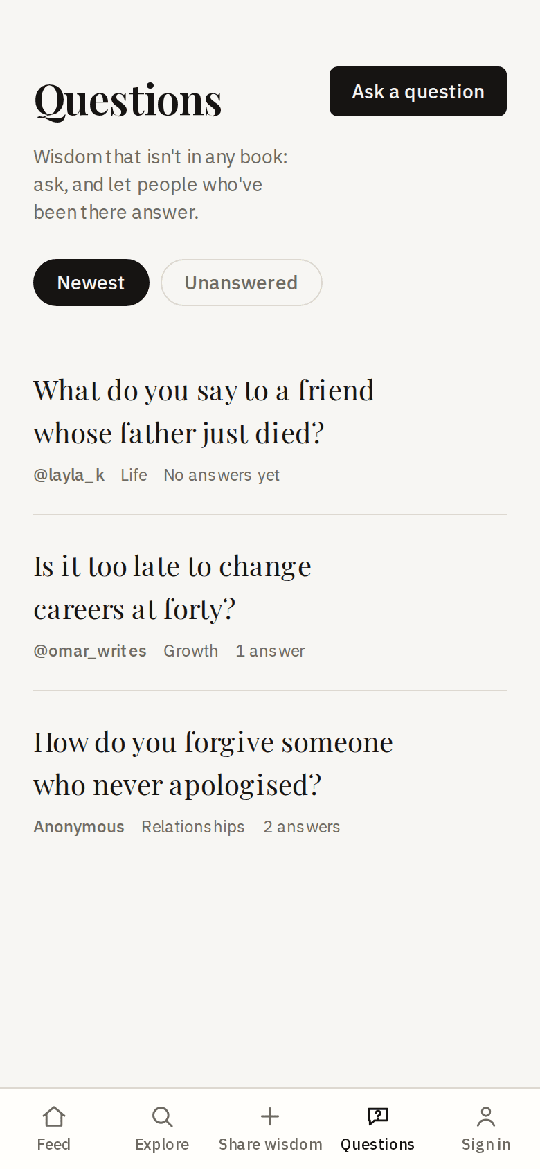 Questions